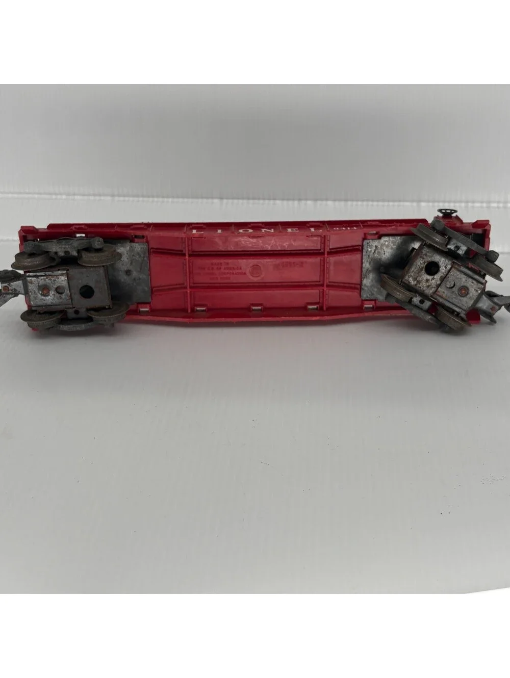 Vintage Lionel 6414 Red Auto Loader Flatcar O Gauge Train Car For Repair